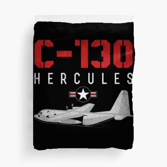 C 130 Hercules US Airborne Fighter Pilot Duvet Covers