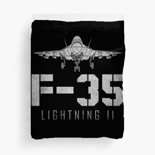 F 35 Lightning II US Airborne Fighter Pilot Duvet Covers