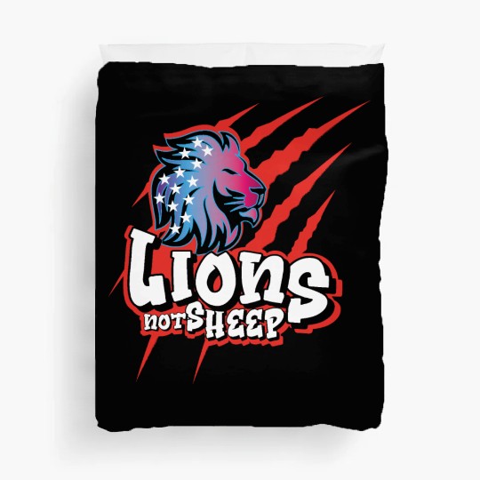 Lions Not Sheep Patriotic American Duvet Covers