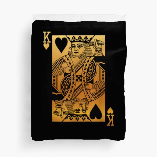 King of Hearts Card 5884 Duvet Covers