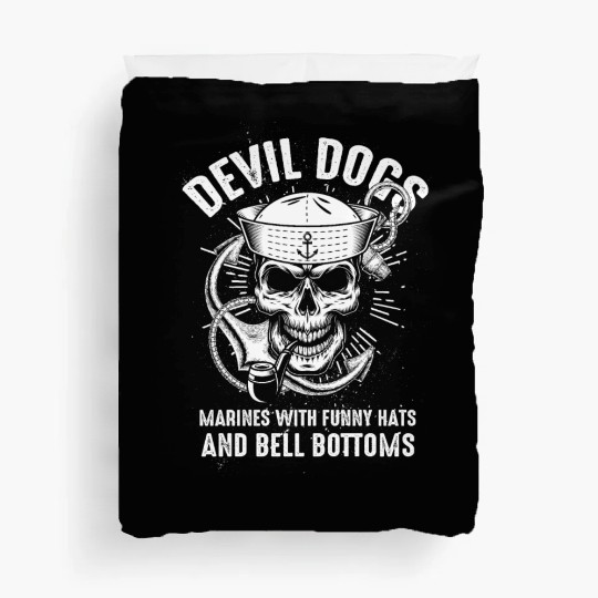 Devil US Navy Corpsman DOC Badass Army Veteran Duvet Covers