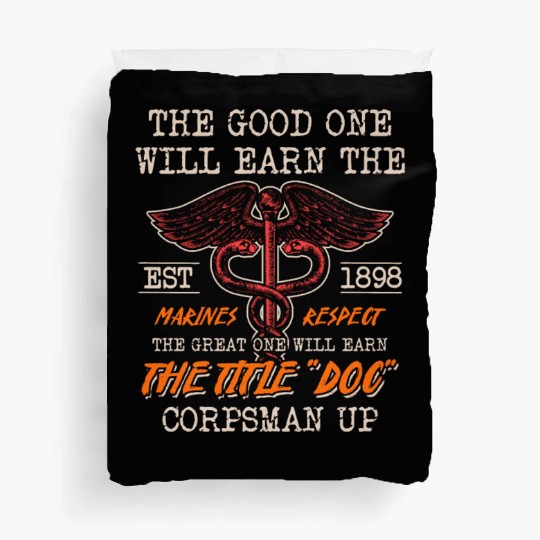DOC Devil US Navy Corpsman Badass Army Veteran Duvet Covers