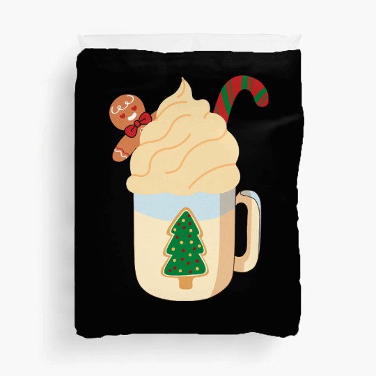 Candy Cane and Hot Cocoa, Hot Chocolate Duvet Covers