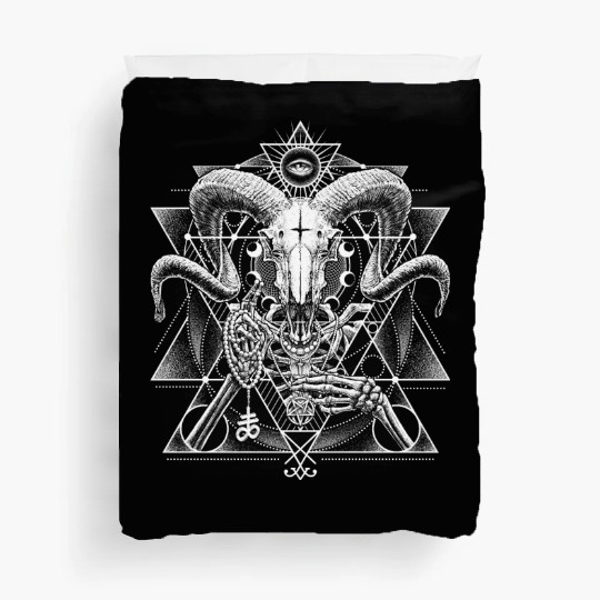 Skeletal Demonic Baphomet Duvet Covers