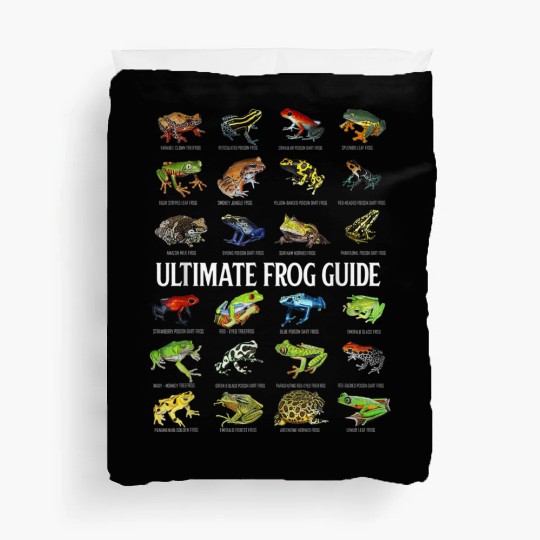 Funny Frog Lovers For Kids Ultimate Frog Guide Duvet Covers
