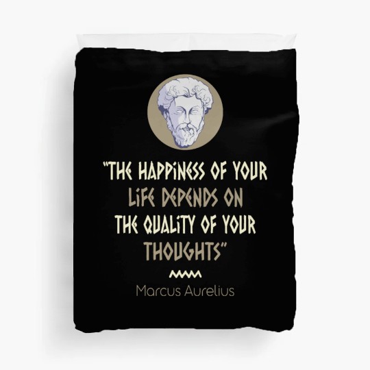 Stoicism Philosophy Marcus Aurelius Quote Duvet Covers