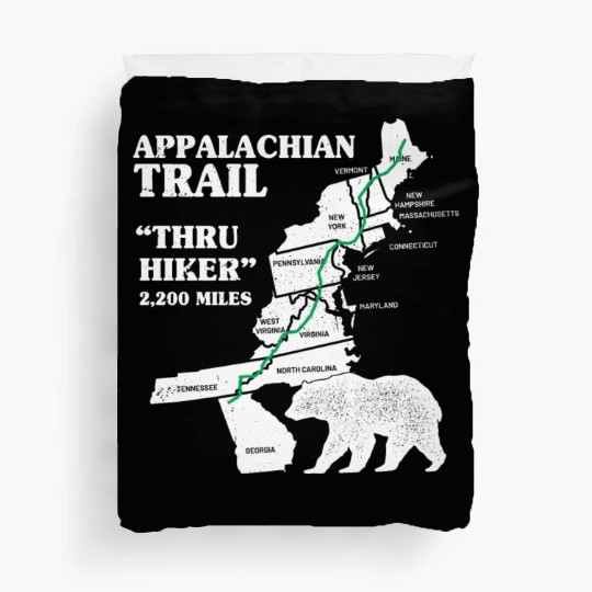 Thruh Hiker, Appalachian Trail - US Trail Duvet Covers
