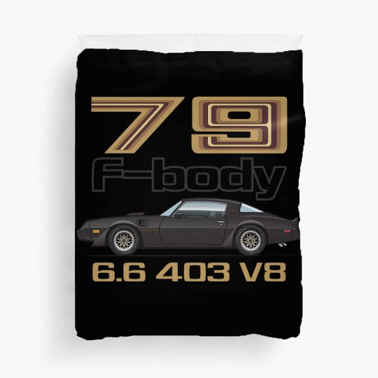 F body Starlight Black w Gold Graphics Duvet Covers