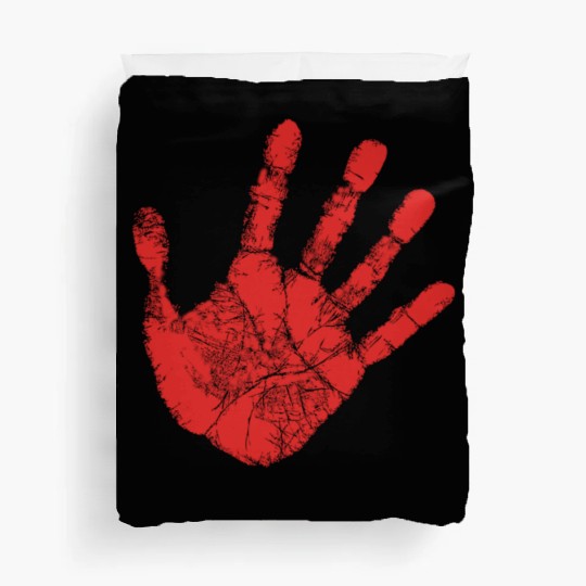 Red Hand - Supporter of MMIW Duvet Covers