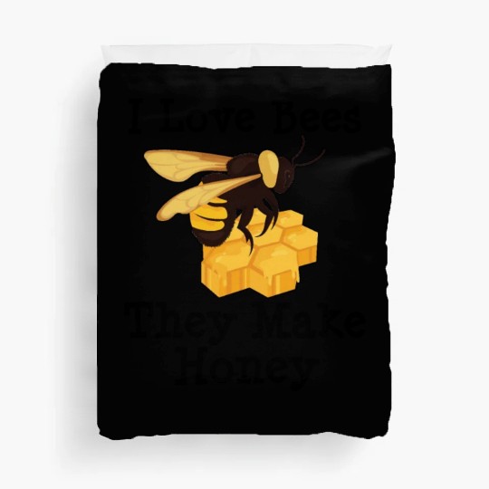 I Love Bees Honey Bee Beekeeping Beekeeper Duvet Covers