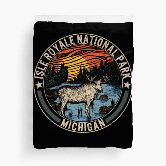 Isle Royale National Park Duvet Covers, Michigan Moose