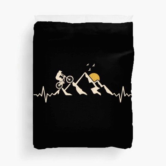 mountain biking mountain bike cycling nature Duvet Covers