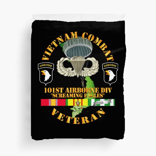 Army Vietnam Combat Veteran w 101st Airborne Div S Duvet Covers