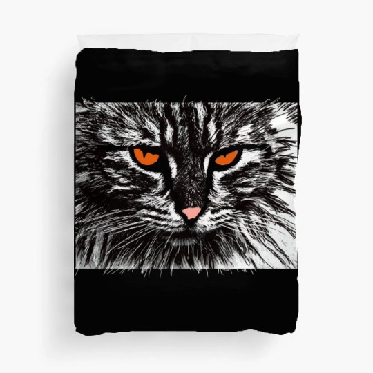funny cat face Duvet Covers