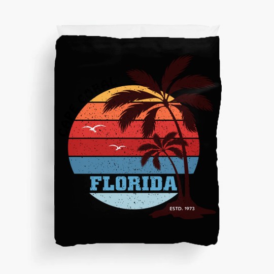Cape Coral Est.1973 Vintage Florida summer Gift Duvet Covers