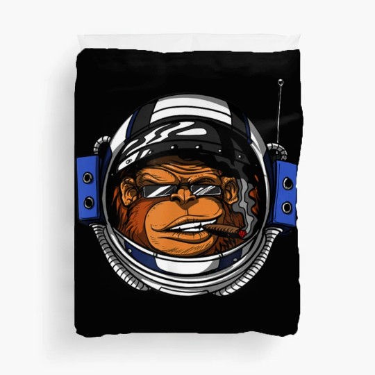Ape Chimp Monkey Astronaut Space Cosmic Galaxy Duvet Covers