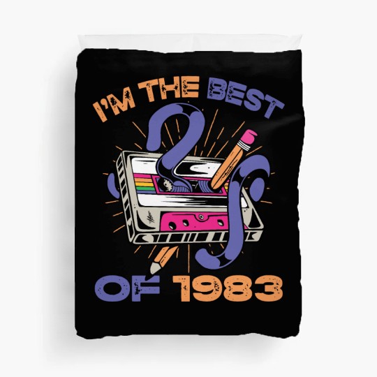 I'm the best of 1983 Vintage Cassette Tape Retro Duvet Covers
