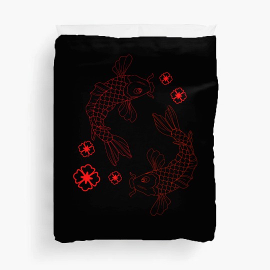 Japanese Koi Fish Carp Graphic Design Duvet Covers