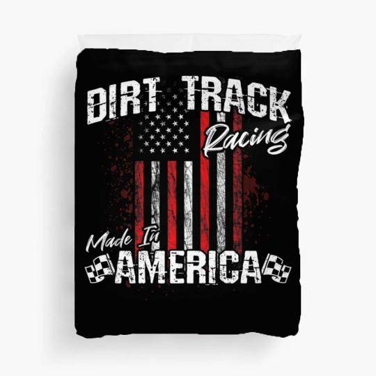 Dirt Track Racing Made In America Duvet Covers