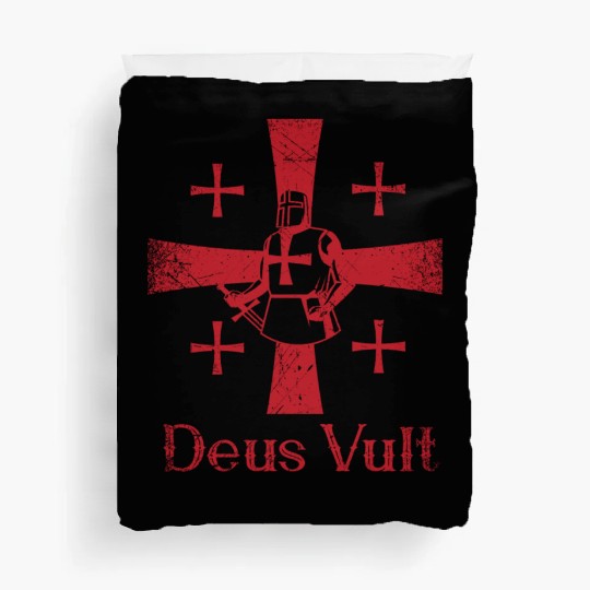 Deus Vult God Wants It Latin Templar Knight Duvet Covers