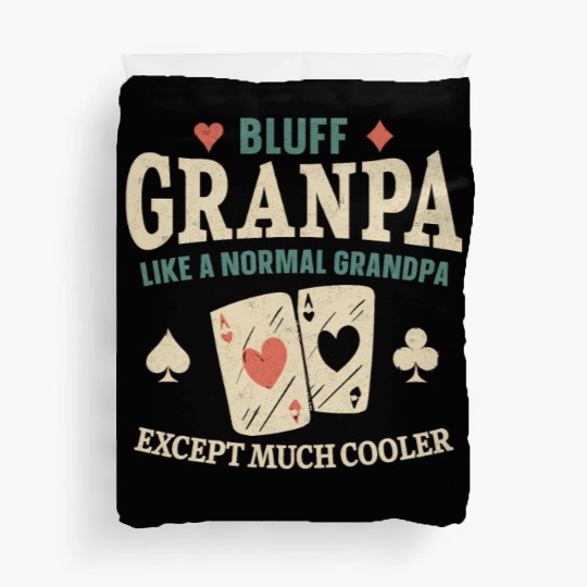 Poker Cards Vintage Bluff Grandpa Duvet Covers