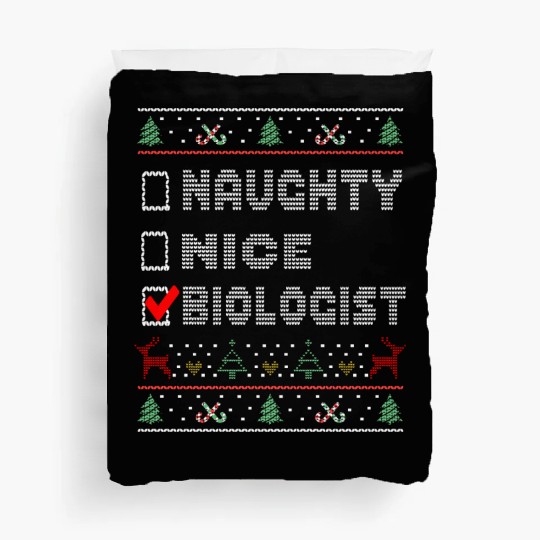 Naughty Nice Biologist, Matching Christmas Group Duvet Covers