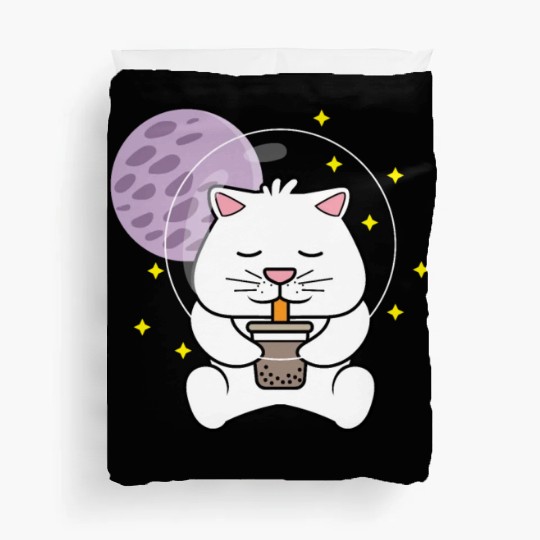 Kawaii Cat Space Pet Lover Gift Duvet Covers