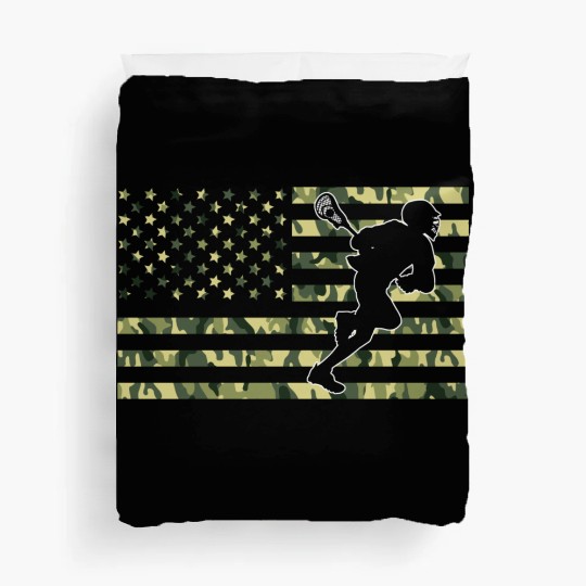 American Camo Flag Lacrosse American Flag Camo Duvet Covers