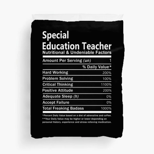 Special Education Teacher Duvet Covers - Nutritional An