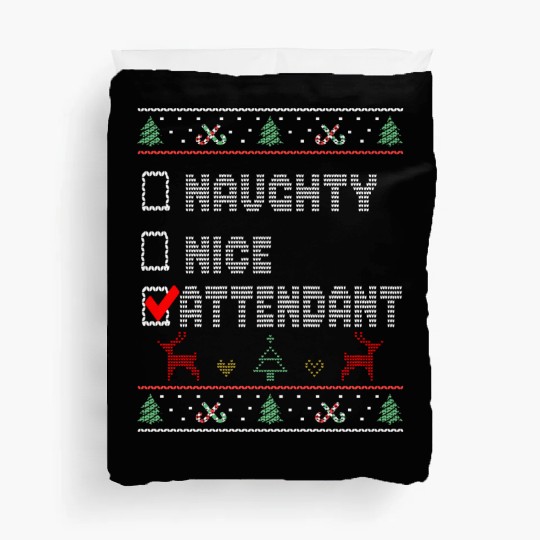 Naughty Nice Attendant, Matching Christmas Group Duvet Covers