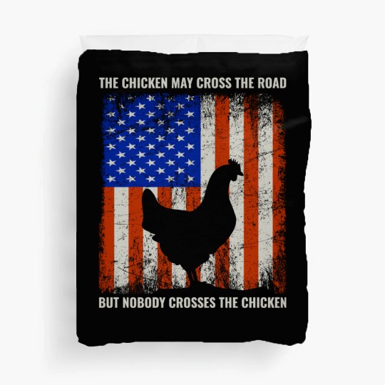 4th of July American Flag USA Chicken Lover Farmer Duvet Covers
