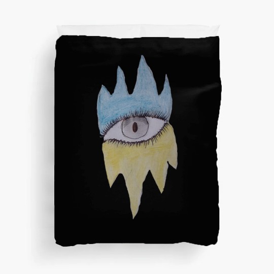 Draw the world in the middle is an eye design Duvet Covers