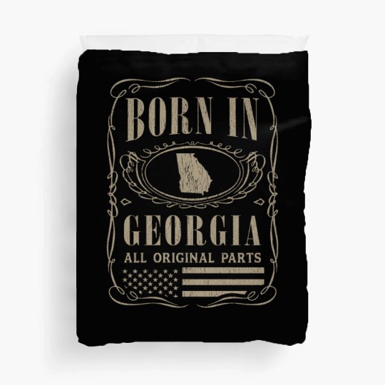 Vintage America US States Born Georgia Duvet Covers