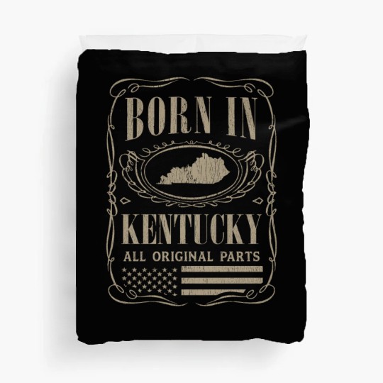 Vintage America US States Born Kentucky Duvet Covers