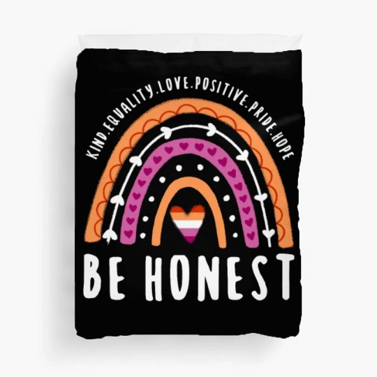 Be Honest Lesbian Pride Rainbow Duvet Covers