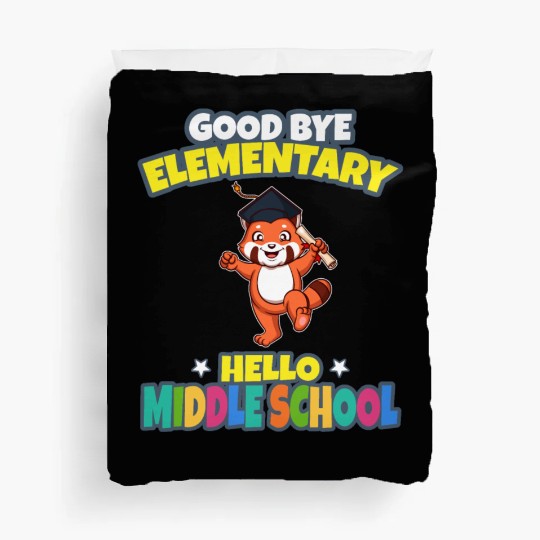 Good Bye Elementary Hello Middle School Graduation Duvet Covers