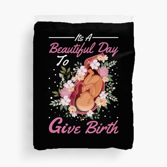 Midwife Cute Flowers Baby Catcher Doula Duvet Covers