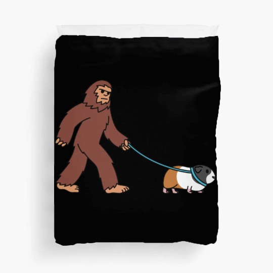 Bigfoot Sasquatch Walking Guinea Pig Duvet Covers