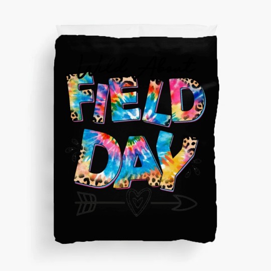 Tie dye leopard Wild About Field Day Teacher Kids Duvet Covers