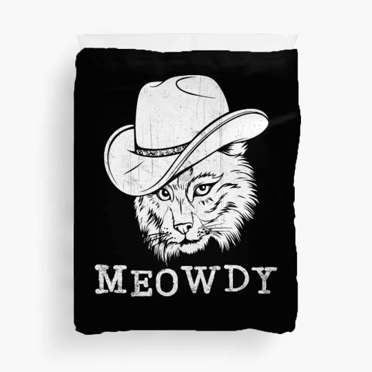 Meowdy Western Country Music Cowboy Cowgirl Duvet Covers