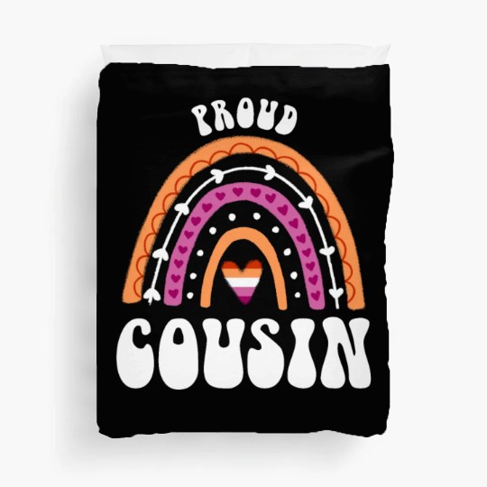 Proud Cousin Lesbian Pride Rainbow Duvet Covers