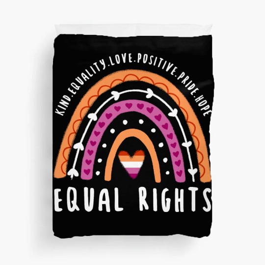 Equal Rights Lesbian Pride Rainbow Duvet Covers