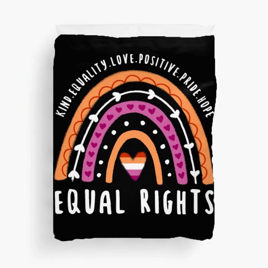 Equal Rights Lesbian Pride Rainbow Duvet Covers
