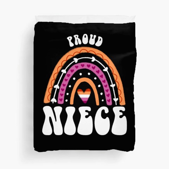 Proud Niece Lesbian Pride Rainbow Duvet Covers