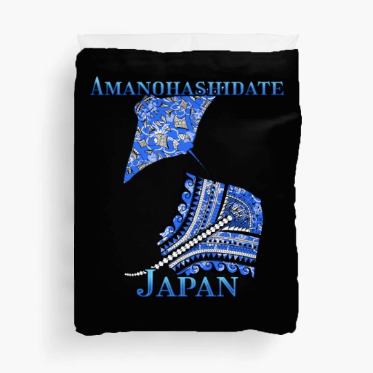 Amanohashidate Vacation Tribal Stingrays Duvet Covers