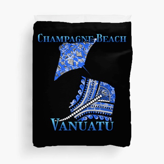 Champagne Beach Vacation Tribal Stingrays Duvet Covers