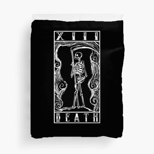 Tarot Card Death Xiii Occult Vintage Style Duvet Covers