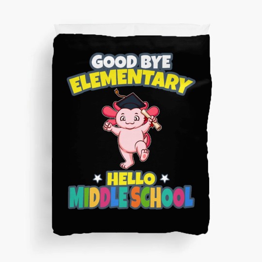 Good Bye Elementary Hello Middle School Graduation Duvet Covers