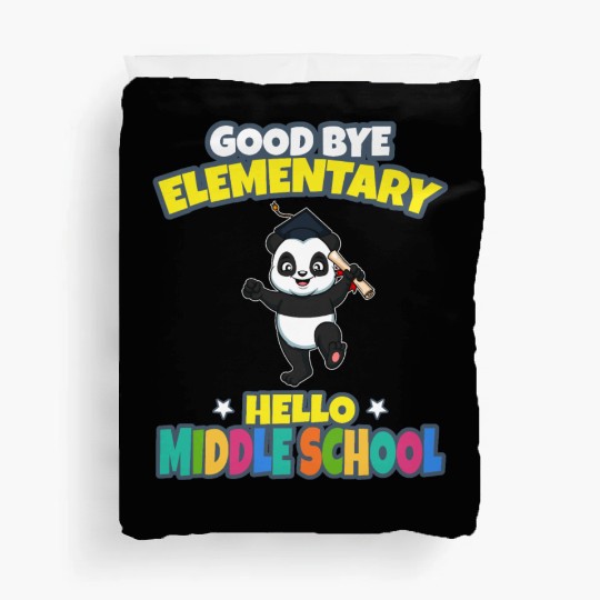 Good Bye Elementary Hello Middle School Graduation Duvet Covers