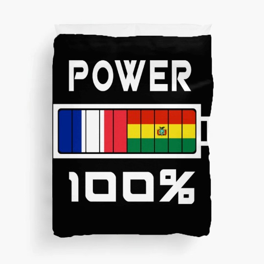 Bolivia and France Power 100% Duvet Covers